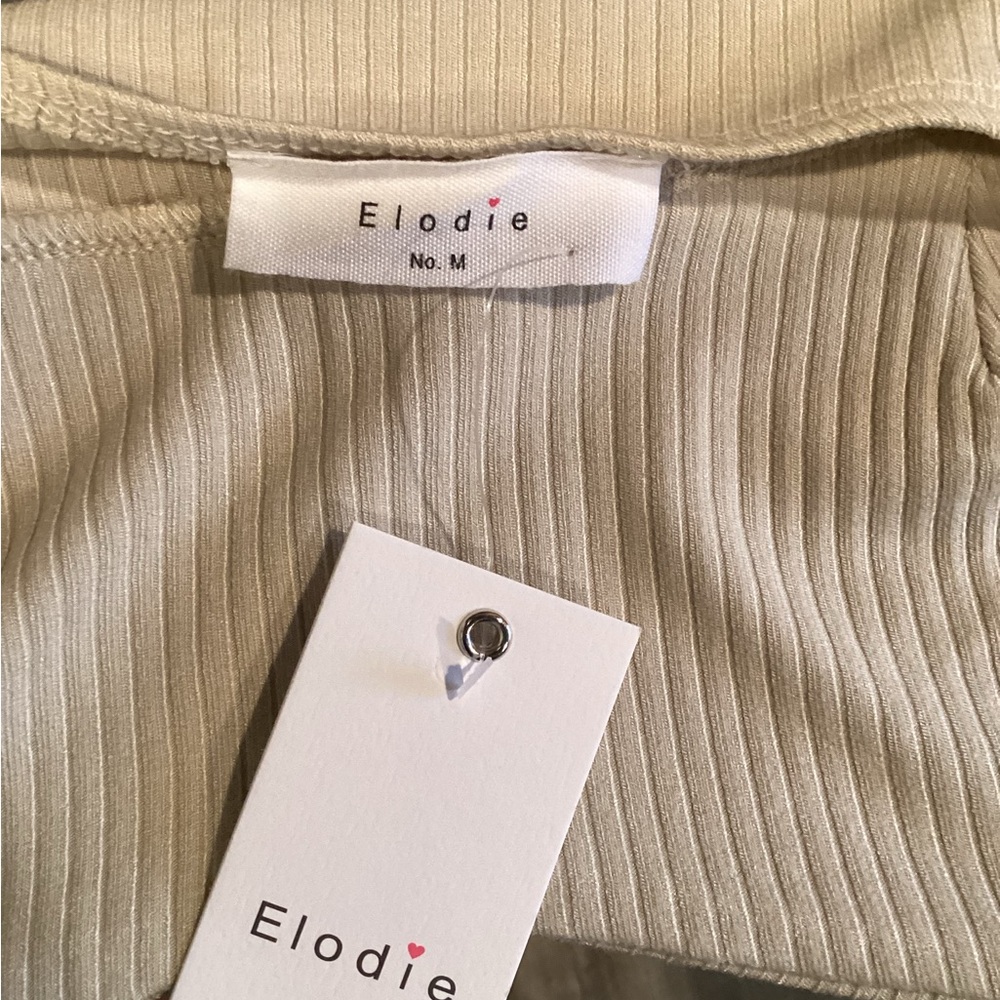 Elodie Cream Ribbed Top - Picture 4 of 5